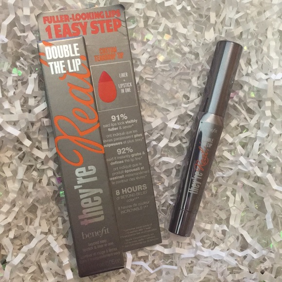 ♣️3/24$ BENEFIT double the lip - flame game - Picture 4 of 8